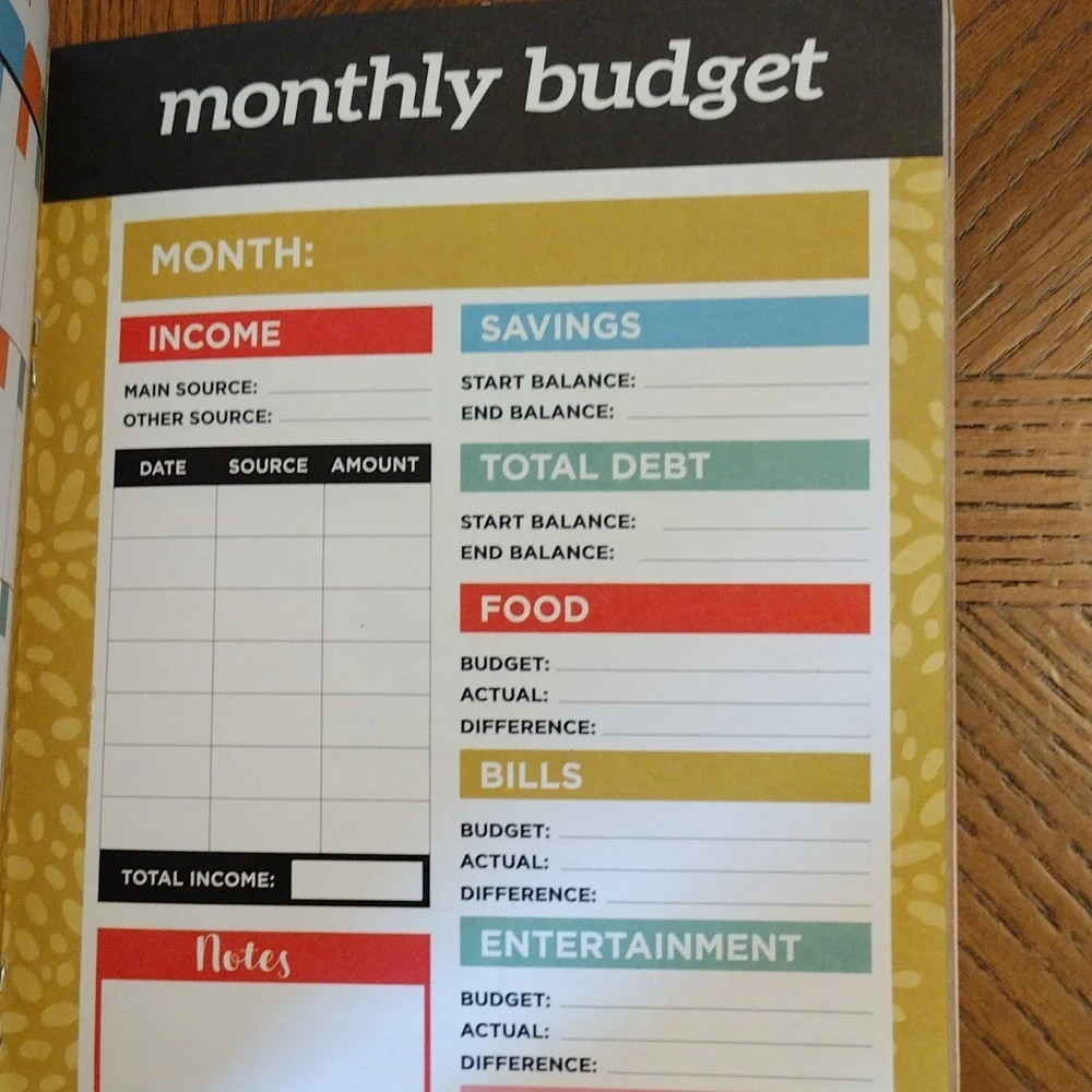 Budget Planner Brand New